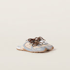 530 SL Mules – Cuir Blanchi & Semelle Gomme Bleu Ciel Gris Travertin