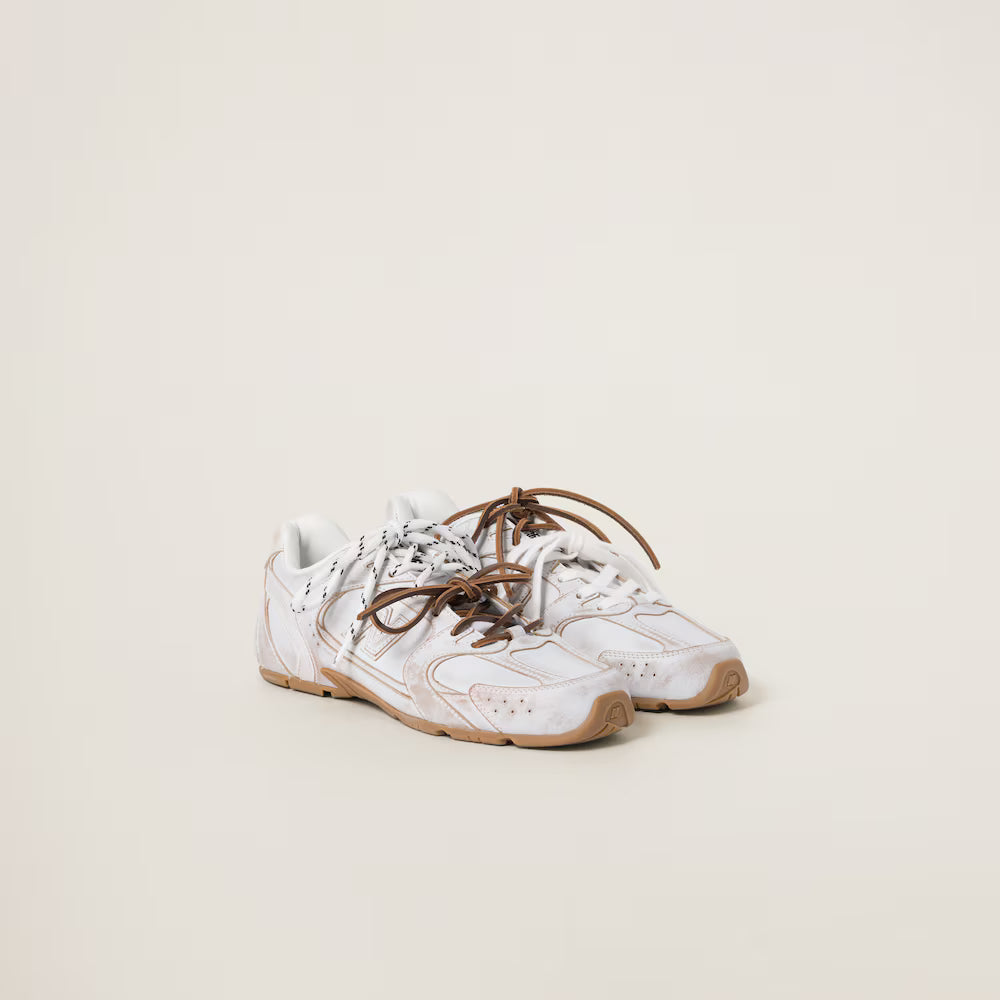 530 SL Mules – Édition Blanche Cuir Blanchi
