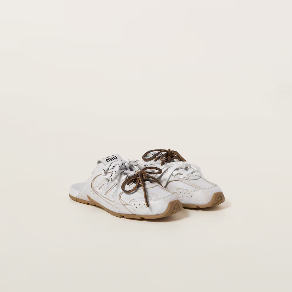 530 SL Mules - Cuir Blanchi & Semelle Gomme Blanc