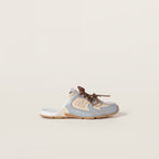 530 SL Mules – Cuir Blanchi & Semelle Gomme Bleu Ciel Gris Travertin