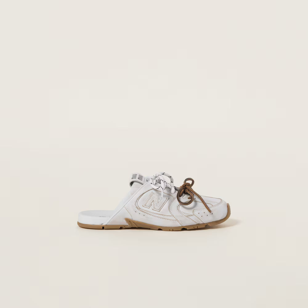 530 SL Mules - Cuir Blanchi & Semelle Gomme Blanc