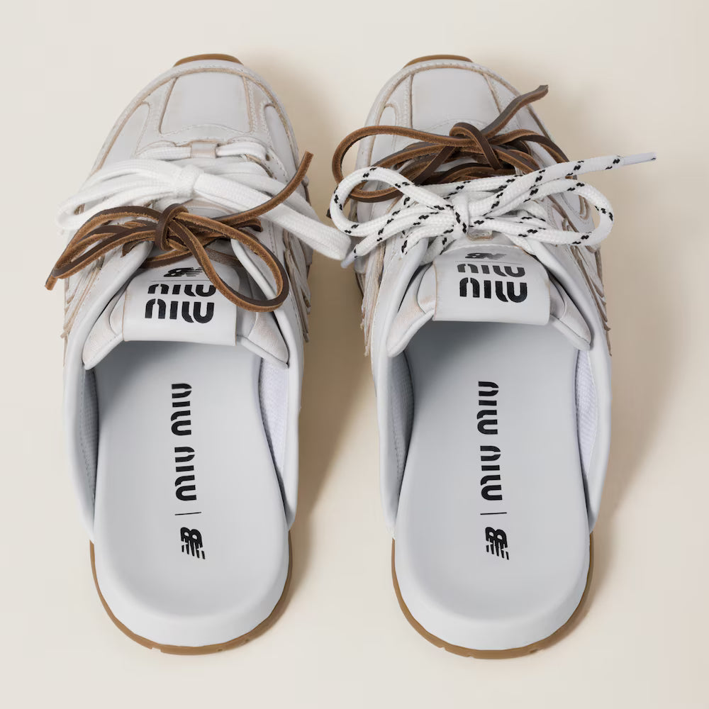 530 SL Mules - Cuir Blanchi & Semelle Gomme Blanc