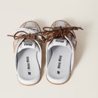 530 SL Mules – Cuir Blanchi & Semelle Gomme Gris Travertin Édition Blanche