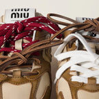 530 SL Mules – Cuir Blanchi & Semelle Gomme Cannelle Gris Travertin