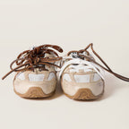 530 SL Mules – Cuir Blanchi & Semelle Gomme Gris Travertin Édition Blanche