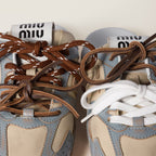 530 SL Mules – Cuir Blanchi & Semelle Gomme Bleu Ciel Gris Travertin