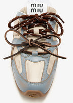 530 SL Mules – Cuir Blanchi & Semelle Gomme Bleu Ciel Gris Travertin