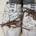 530 SL Mules - Cuir Blanchi & Semelle Gomme Blanc