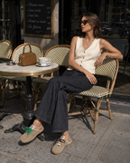 530 SL Mules – Daim Blanchi & Semelle Gomme Écru