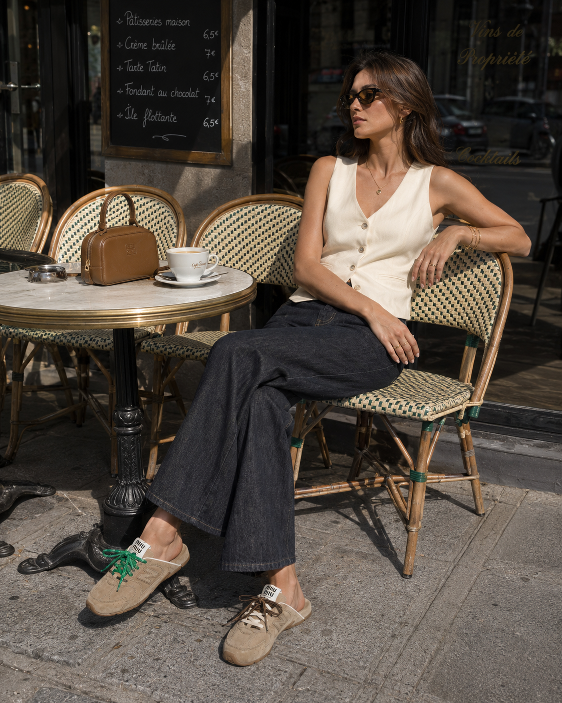 530 SL Mules – Daim Blanchi & Semelle Gomme Écru