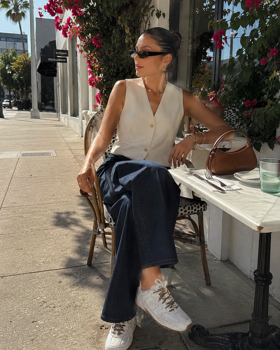 530 SL Mules – Édition Blanche Cuir Blanchi