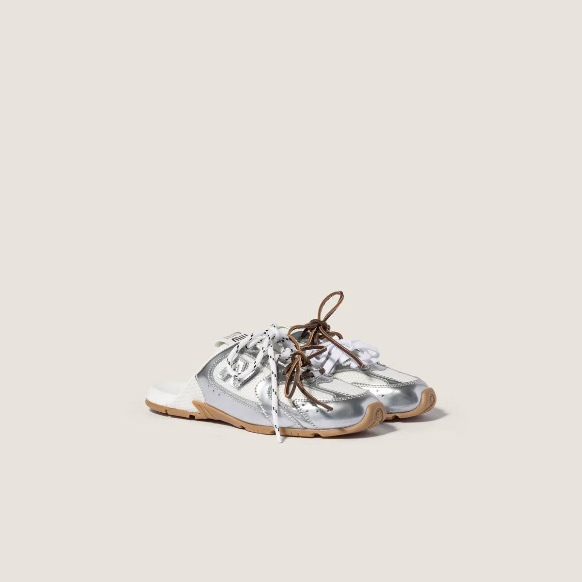 530 SL Mules - Cuir Métallique et Mesh