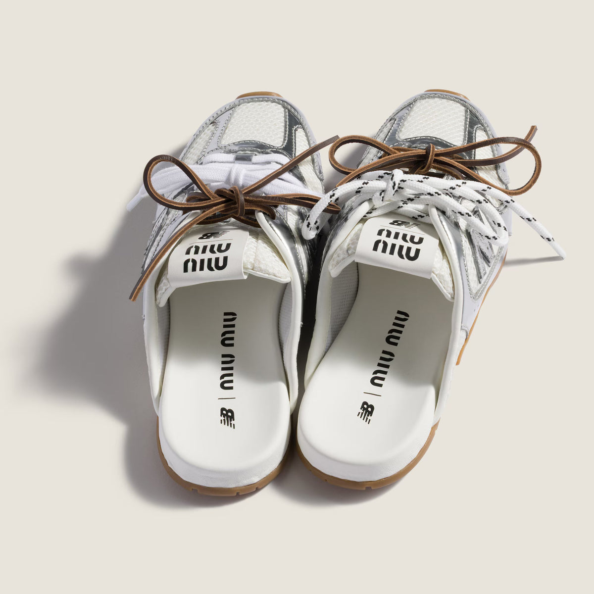 530 SL Mules - Cuir Métallique et Mesh